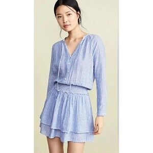 Rails Jasmine Dress in Azure Stripe Women’s XS Extra Small Blue White Striped